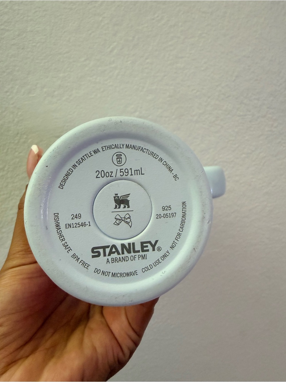 Stanley 20oz  . Light Blue Insulated Travel Mug - LoveShackFancy Edition - Picture 3 of 8